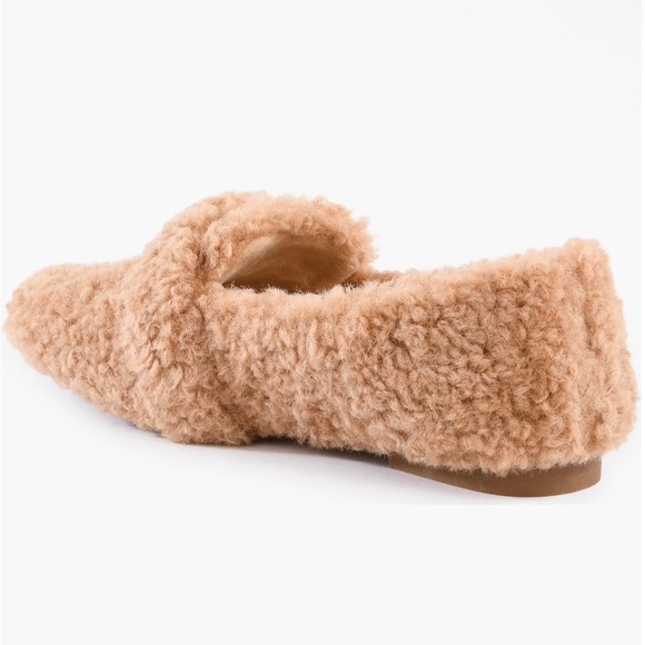 SEYCHELLES faux shearling Cozy Tan Women's Loafers/size 6 - Picture 2 of 4